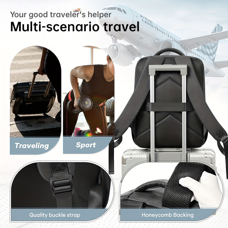 Sac à dos de voyage à compression sous vide et sac de rangement 42x29x15, compartiment pour ordinateur portable