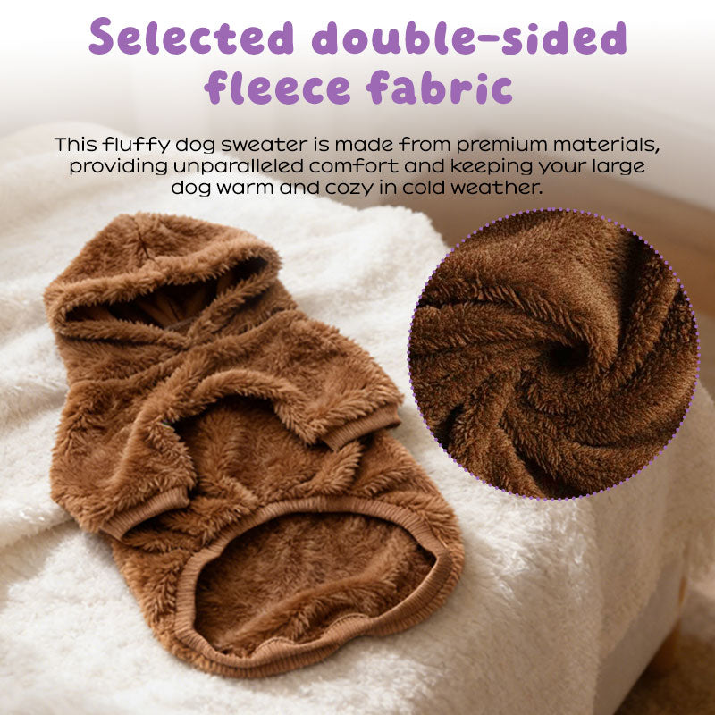 Warm Winter Dog Hoodie for Golden Retriever & Labrador - Fleece-Lined Outdoor Dog Coat for Medium & Large Breeds