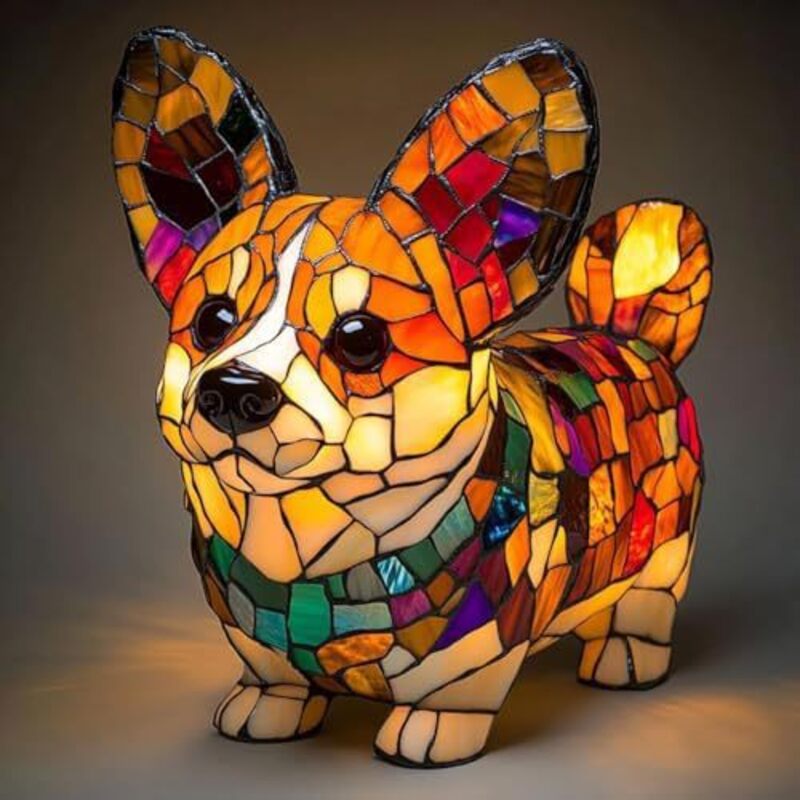 Veilleuse LED en résine en forme d'animal, une jolie lampe de chevet pour le salon et la chambre.