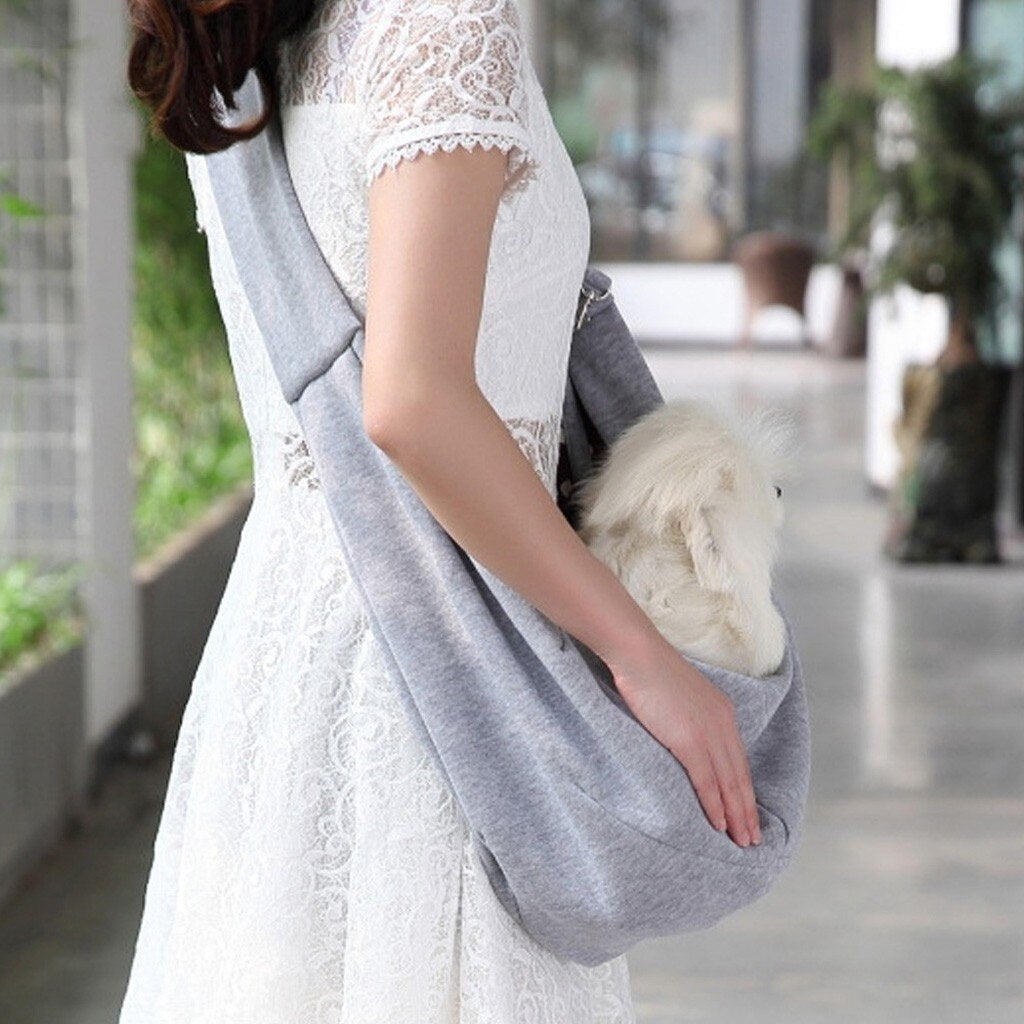 Sac de transport bandoulière réversible mains libres pour petits chiens et chats, sac de voyage souple et confortable, pochette double face, sac à main