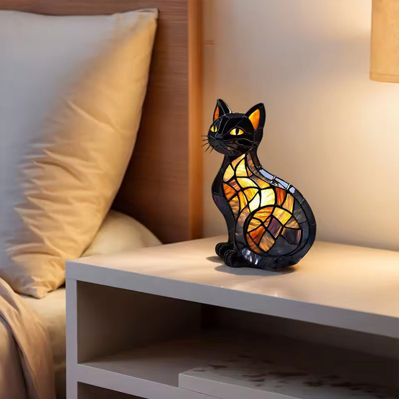 Veilleuse LED en résine en forme d'animal, une jolie lampe de chevet pour le salon et la chambre.