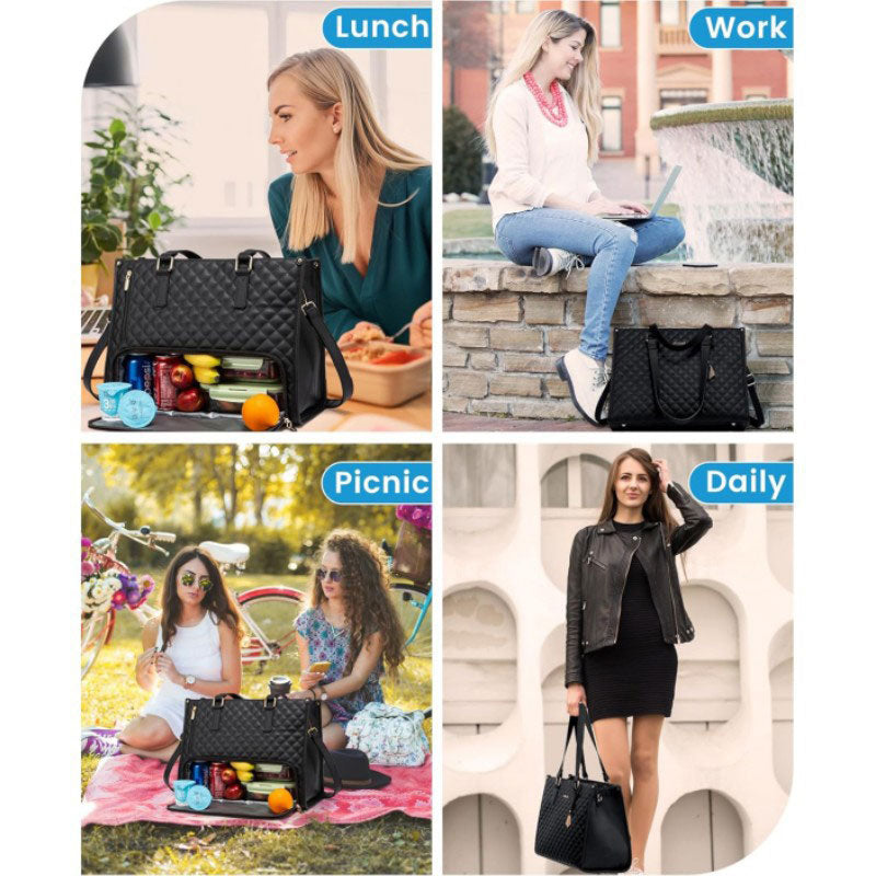 Sac de voyage 2 en 1 : compartiment pour ordinateur portable et sac isotherme pour le déjeuner. Idéal pour les affaires, le travail, les soins infirmiers, le bureau, les études et les loisirs.