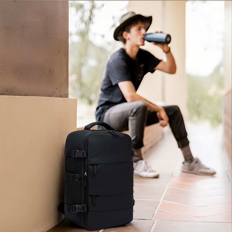 Sac à dos de voyage à compression sous vide et sac de rangement 42x29x15, compartiment pour ordinateur portable