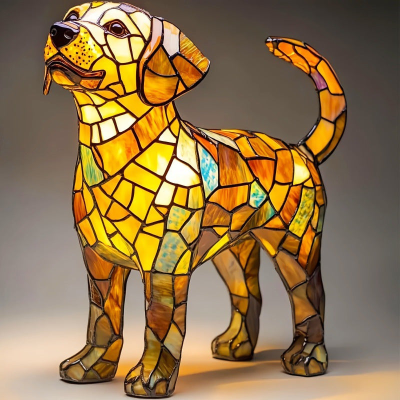 Veilleuse LED en résine en forme d'animal, une jolie lampe de chevet pour le salon et la chambre.