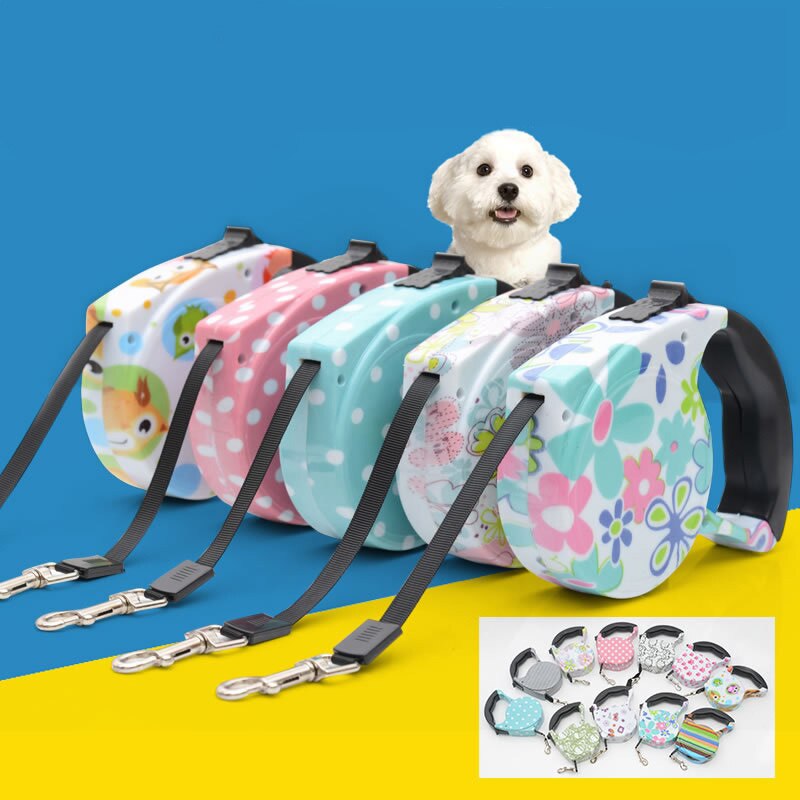 Laisse rétractable automatique pour chien, laisse pour animaux de compagnie, accessoires pour chiens de petite et moyenne taille, chaîne pour laisse, laisse de 5 m