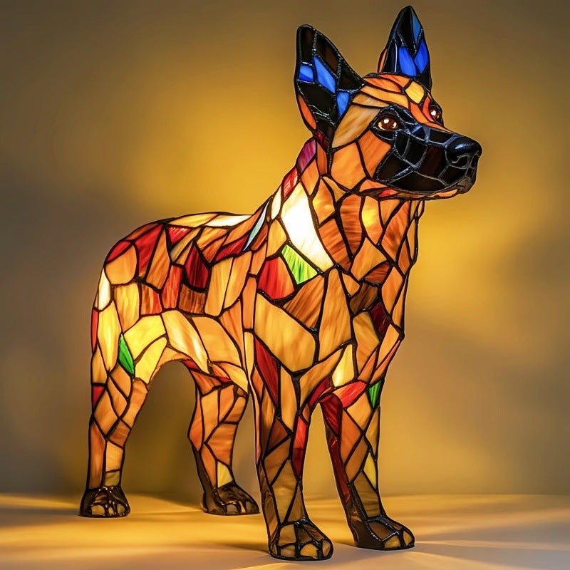 Veilleuse LED en résine en forme d'animal, une jolie lampe de chevet pour le salon et la chambre.