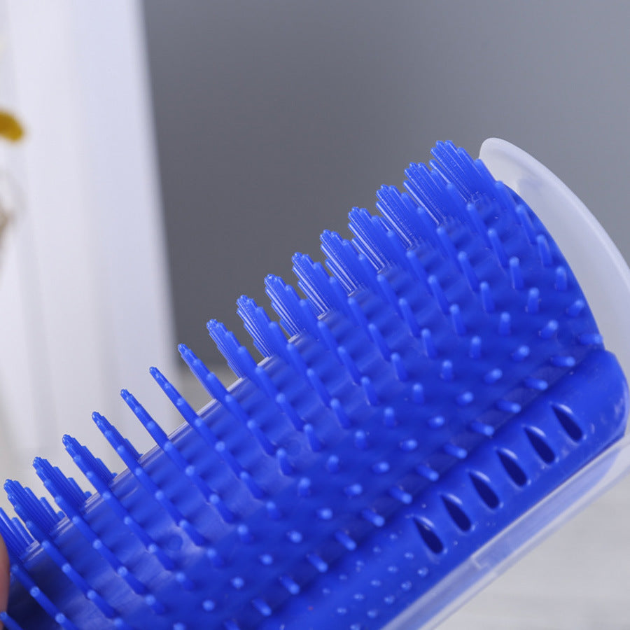 Brosse d'angle murale quatre couleurs avec poudre de menthe pour chat offerte, masseur pour chat doux pour la peau, peigne pour chatn, balle à mâcher multifonctionnelle avec corde, jouet pour chien