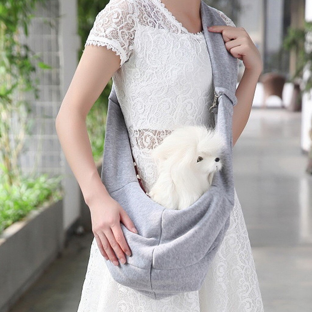Sac de transport bandoulière réversible mains libres pour petits chiens et chats, sac de voyage souple et confortable, pochette double face, sac à main