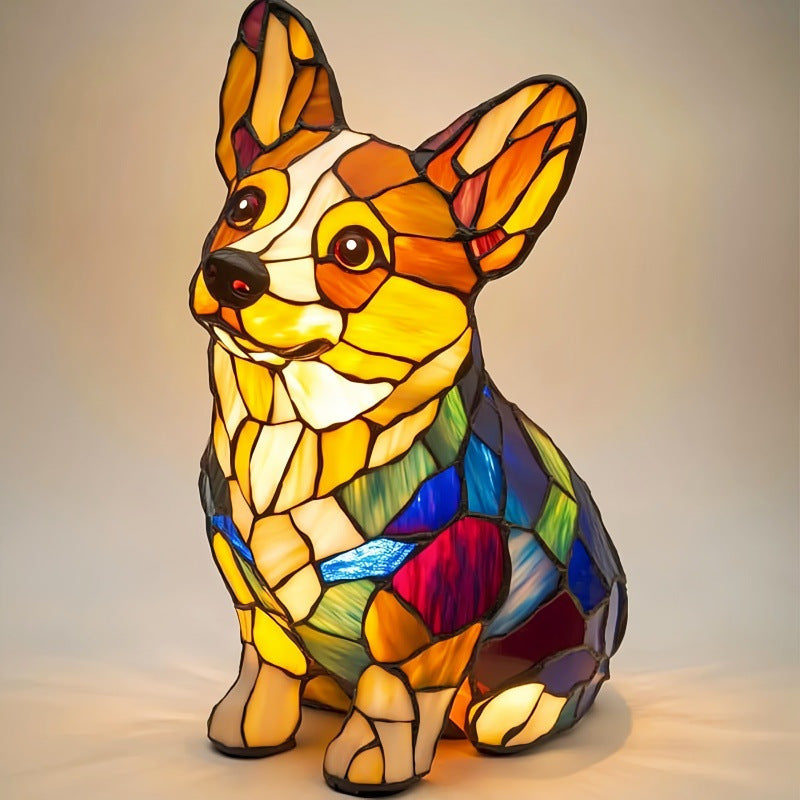 Veilleuse LED en résine en forme d'animal, une jolie lampe de chevet pour le salon et la chambre.
