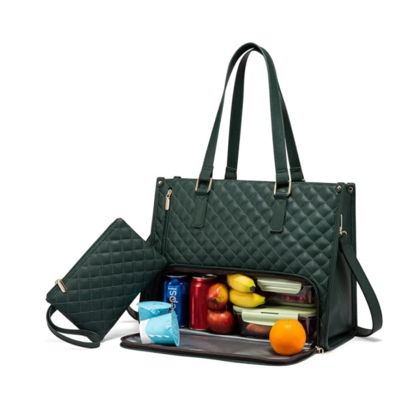 Sac de voyage 2 en 1 : compartiment pour ordinateur portable et sac isotherme pour le déjeuner. Idéal pour les affaires, le travail, les soins infirmiers, le bureau, les études et les loisirs.