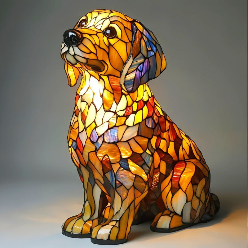 Veilleuse LED en résine en forme d'animal, une jolie lampe de chevet pour le salon et la chambre.