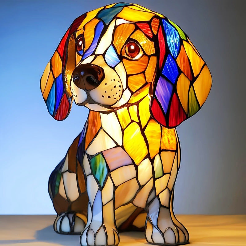 Veilleuse LED en résine en forme d'animal, une jolie lampe de chevet pour le salon et la chambre.