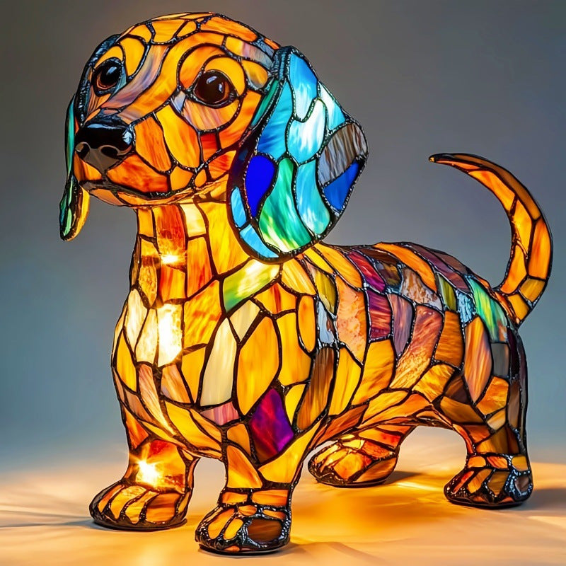 Veilleuse LED en résine en forme d'animal, une jolie lampe de chevet pour le salon et la chambre.