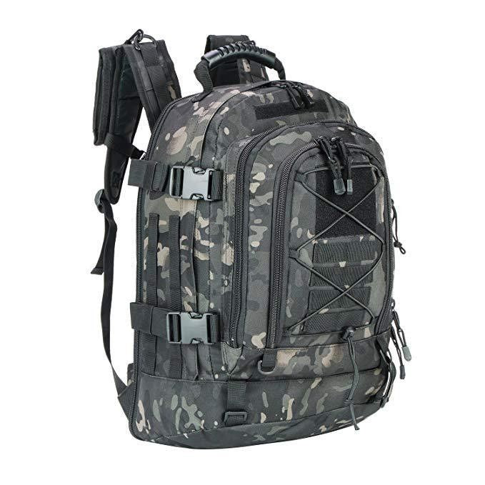 Sac à dos tactique outdoor pour homme de 65 L : grande capacité, idéal pour la randonnée, le camping et les voyages. Un sac à dos de style militaire.
