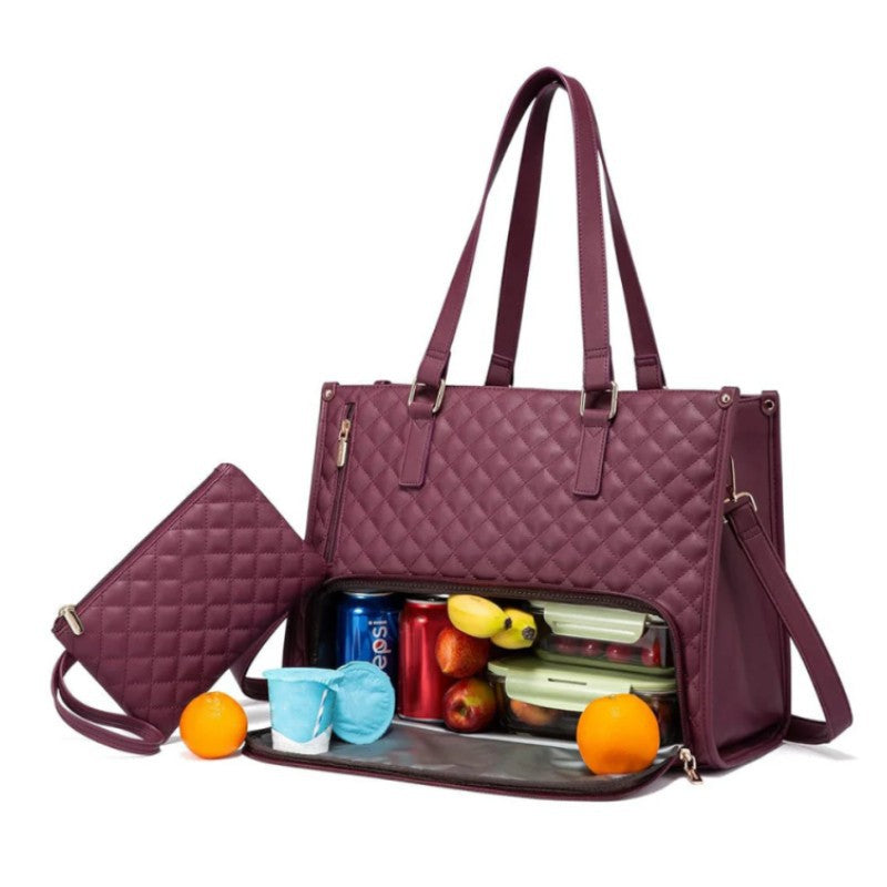 Sac de voyage 2 en 1 : compartiment pour ordinateur portable et sac isotherme pour le déjeuner. Idéal pour les affaires, le travail, les soins infirmiers, le bureau, les études et les loisirs.
