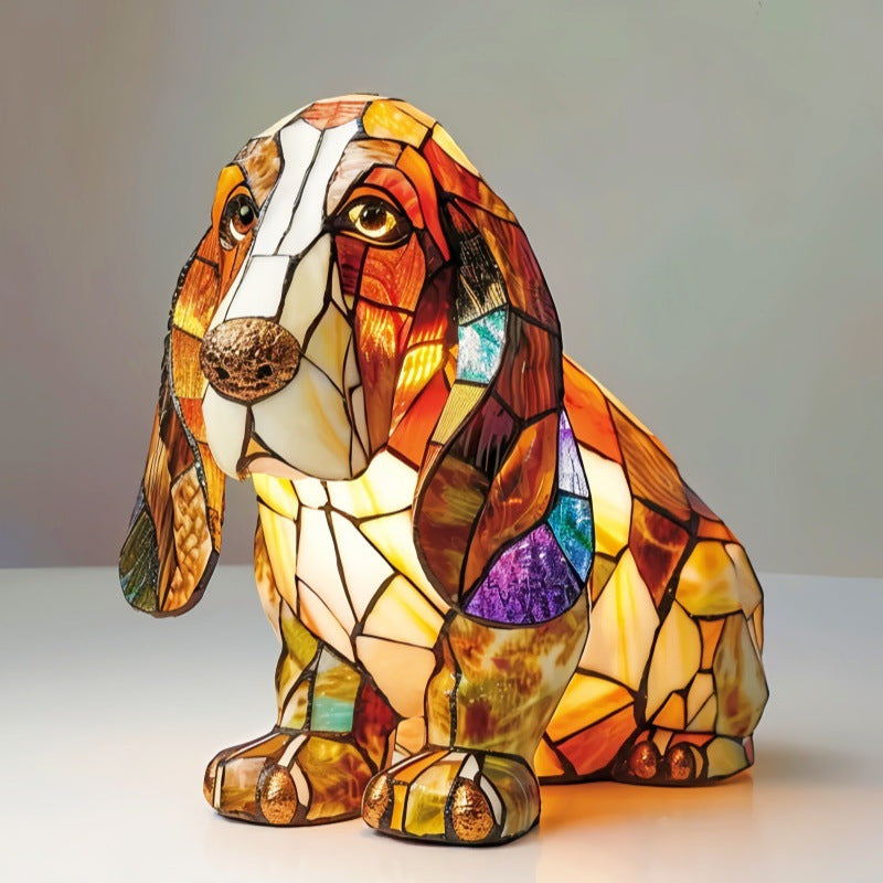 Veilleuse LED en résine en forme d'animal, une jolie lampe de chevet pour le salon et la chambre.