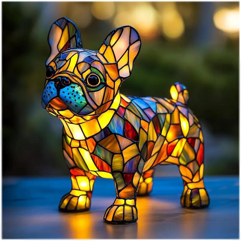 Veilleuse LED en résine en forme d'animal, une jolie lampe de chevet pour le salon et la chambre.