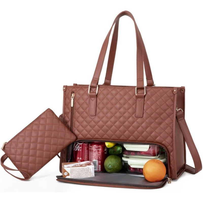 Sac de voyage 2 en 1 : compartiment pour ordinateur portable et sac isotherme pour le déjeuner. Idéal pour les affaires, le travail, les soins infirmiers, le bureau, les études et les loisirs.