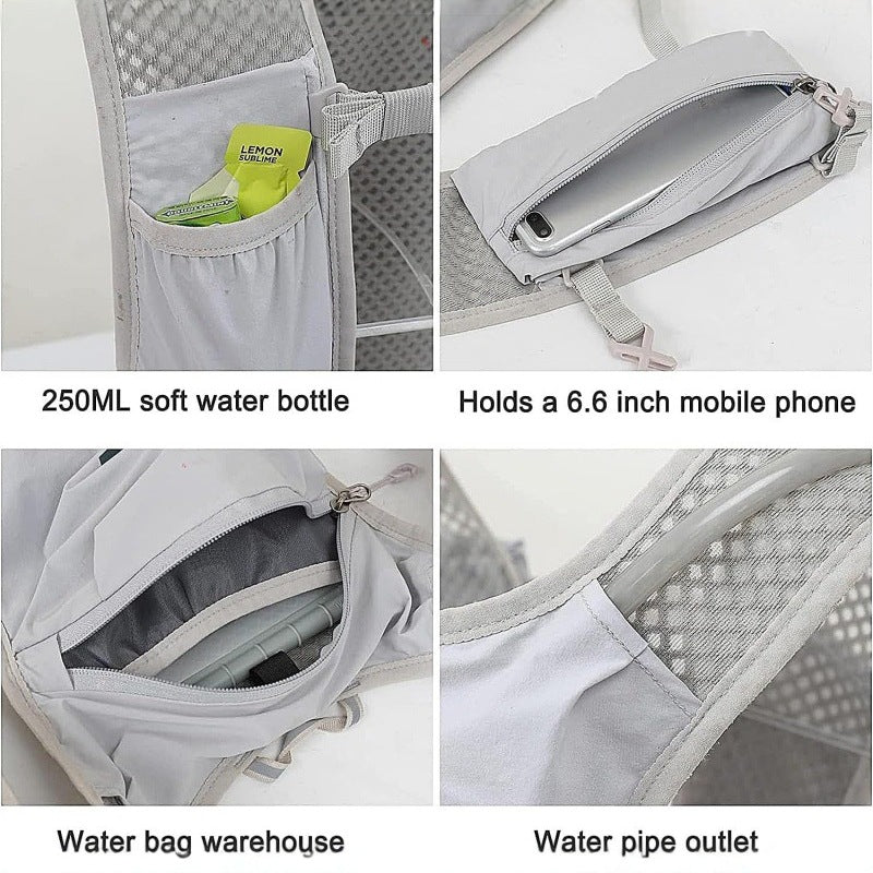 Sac Gilet course a pied ou vélo Hydration vests for sports, ultralight backpacks, bike water bags.