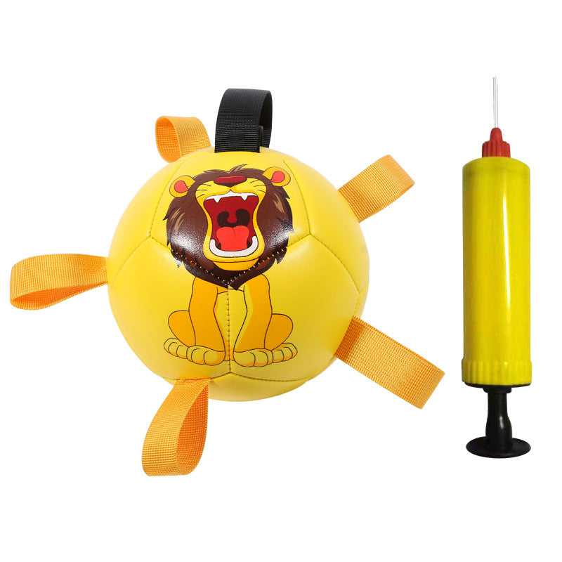 Pet Ball TBalle de football interactive d'extérieur pour chien, balle à mâcher multifonctionnelle avec corde, jouet pour chien