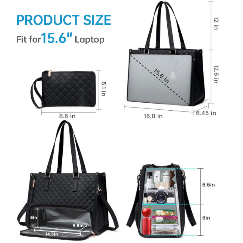 Sac de voyage 2 en 1 : compartiment pour ordinateur portable et sac isotherme pour le déjeuner. Idéal pour les affaires, le travail, les soins infirmiers, le bureau, les études et les loisirs.