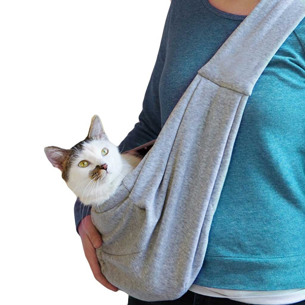 Sac de transport bandoulière réversible mains libres pour petits chiens et chats, sac de voyage souple et confortable, pochette double face, sac à main