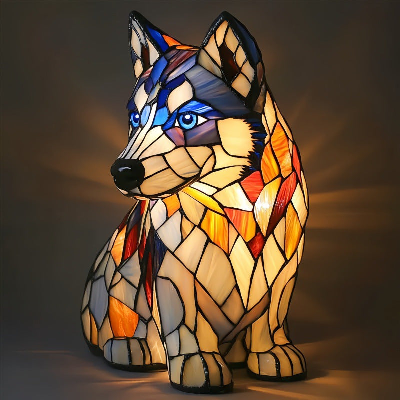 Veilleuse LED en résine en forme d'animal, une jolie lampe de chevet pour le salon et la chambre.