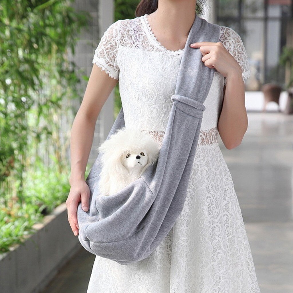 Sac de transport bandoulière réversible mains libres pour petits chiens et chats, sac de voyage souple et confortable, pochette double face, sac à main